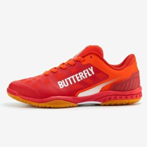 Butterfly, Lezoline Levalis Synthetic Fiber Synthetic resins, Table Tennis, Table Tennis Shoes, Black & Red