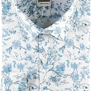 7-DAYS Men's Premium Printed Shirt - 100% Cotton, Regular Fit, Full Sleeve, with Pocket - Versatile for Formal Occasions and Casual Wear